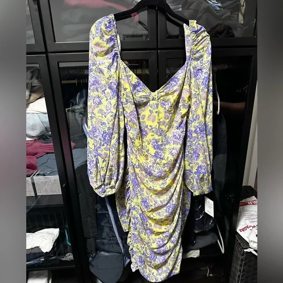 for love and lemons purple and yellow dress For Love And Lemons | Dresses | For Love And Lemons Yellow Purple Soft Drape Gown
